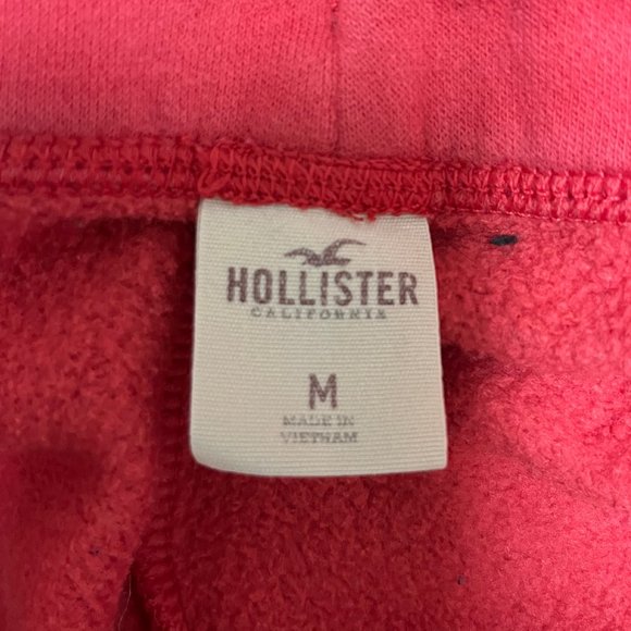 Hollister Men's Embroidered Logo Straight Sweatpants - Red - Picture 3 of 3
